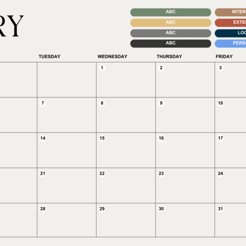 Annual Calendar Template [Canva] - FREE!